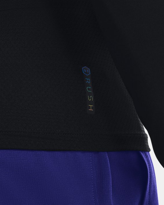 男士UA RUSH™ HeatGear® 2.0強力伸縮型長袖T恤, Black, pdpMainDesktop image number 3